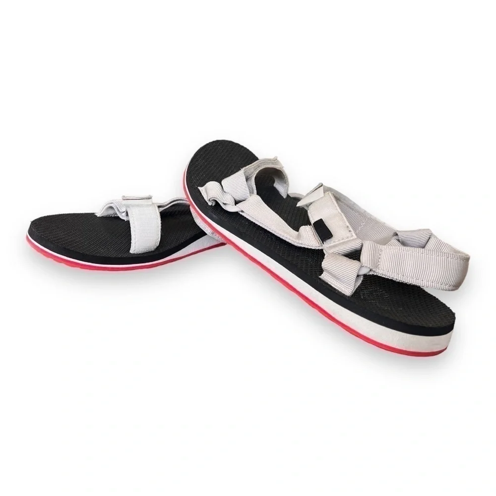 Teva Mens light Grey Original Universal Sport Adjustable Sandals Size 13